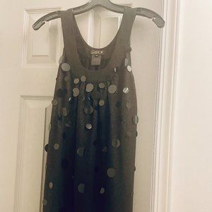 LaROK XS Black 1960's-Inspired Sequin Embellished Black Mini Dress